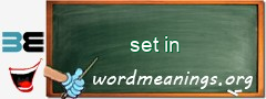 WordMeaning blackboard for set in